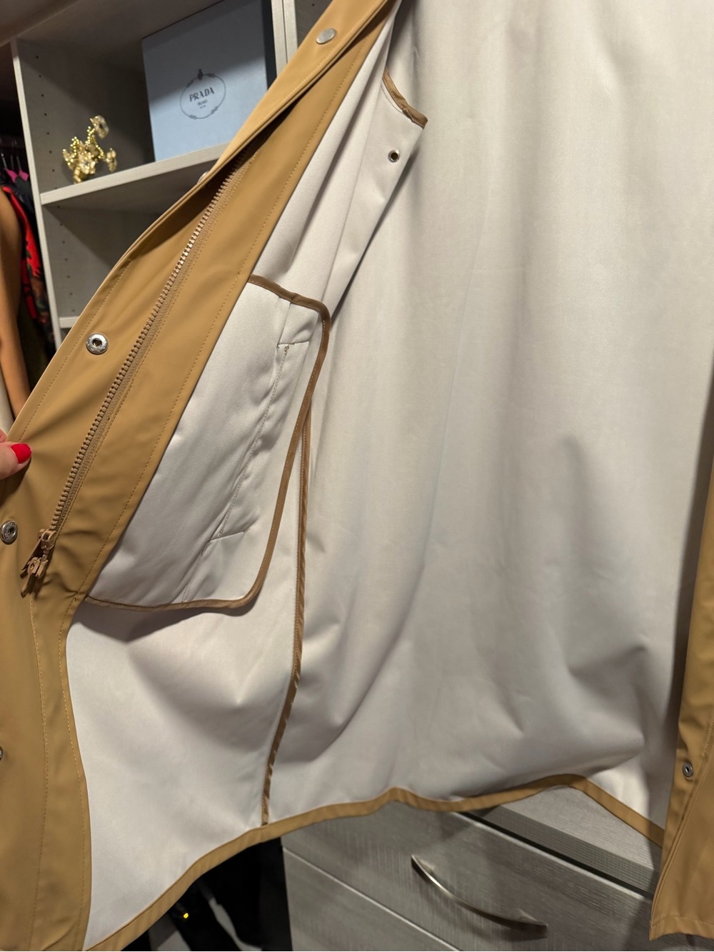 Levi's Mustard Tan Hooded Trench Coat - Picture 2 of 5